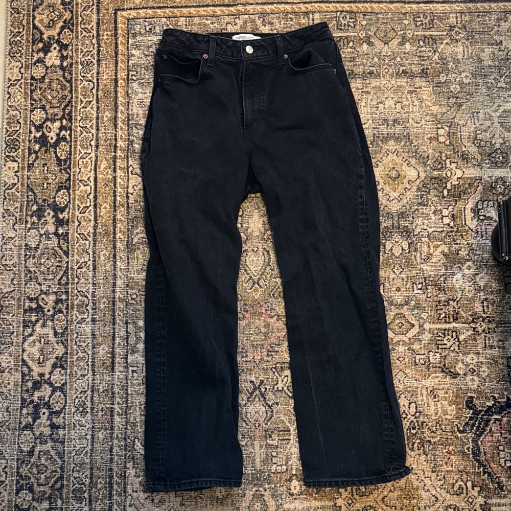 Abercrombie & Fitch Women's Black 90s Straight Jeans